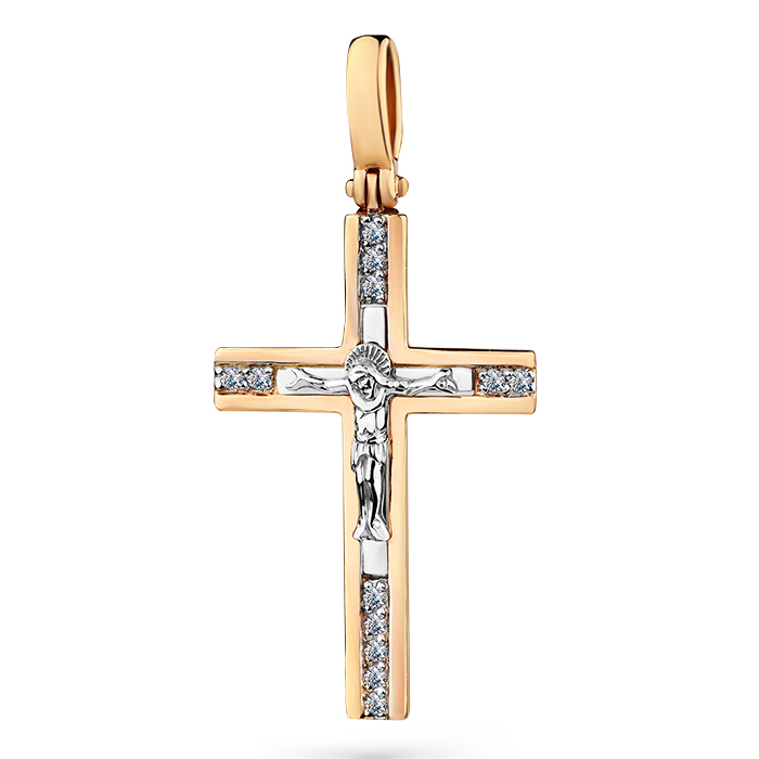 Крест, золото, бриллиант, 8-480413-00-00